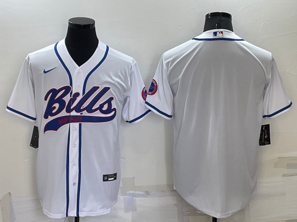 Men's Buffalo Bills White Blank Jersey