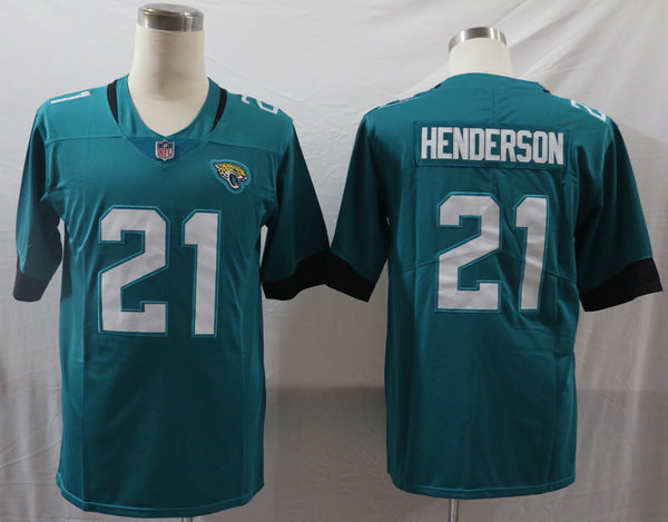 Men's Jacksonville Jaguars CJ Henderson #21 Teal Game Player Jersey