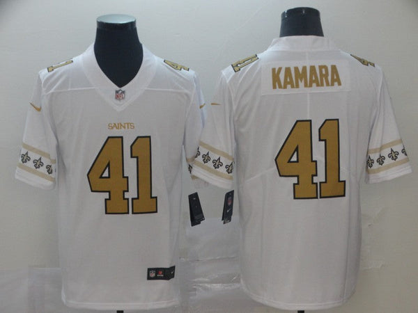 Men's New Orleans Saints #41 Alvin Kamara White Game Jersey