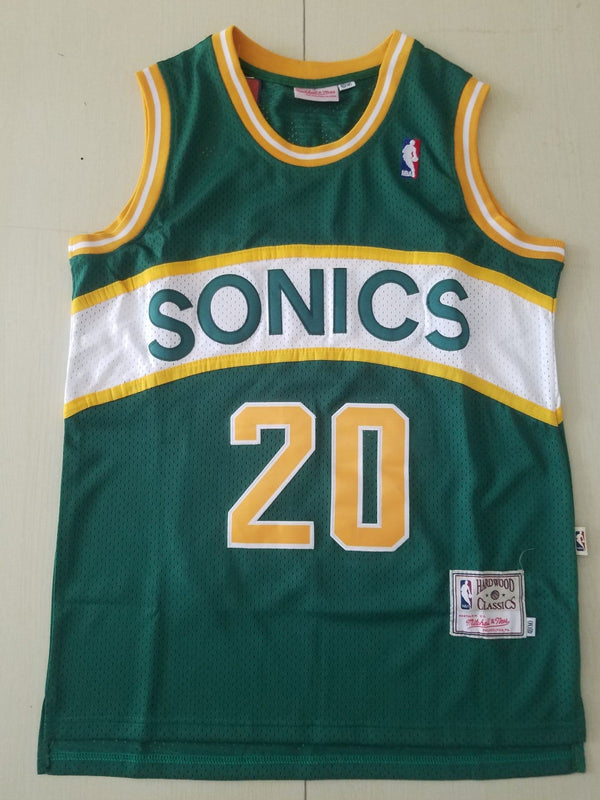 Men's Seattle SuperSonics Gary Payton Green Hardwood Classics Swingman Jersey