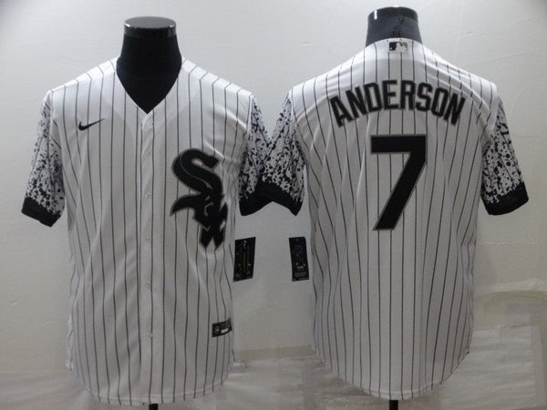 Men's Chicago White Sox Tim Anderson #7 White Fashion Stitched Jersey