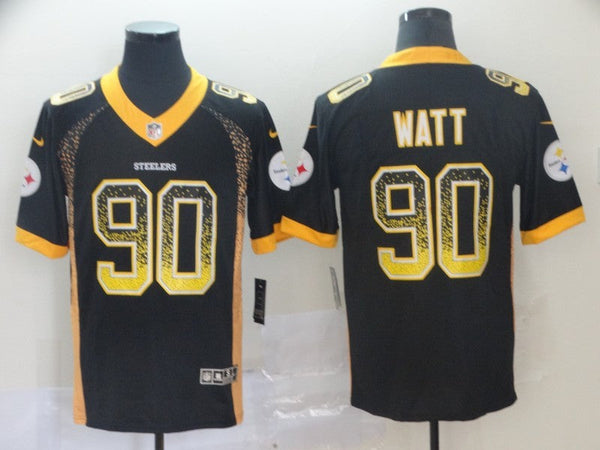 Men's Pittsburgh Steelers T.J. Watt Black Authentic Player Game Jersey