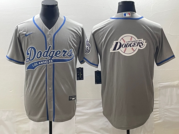 Men's Los Angeles Dodgers Gray Player Jersey Joint Edition