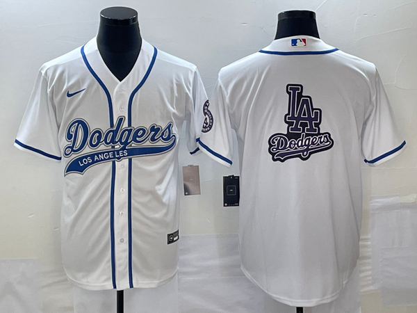 Men's Los Angeles Dodgers White Team Jersey Joint Edition