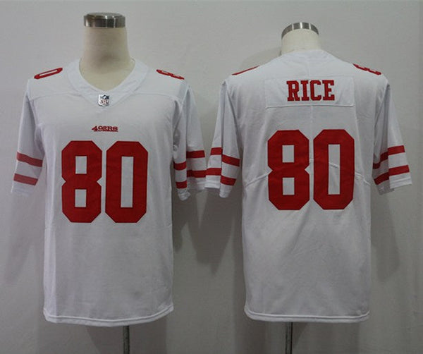 Men's San Francisco 49ers Jerry Rice #80 White Game Player Jersey