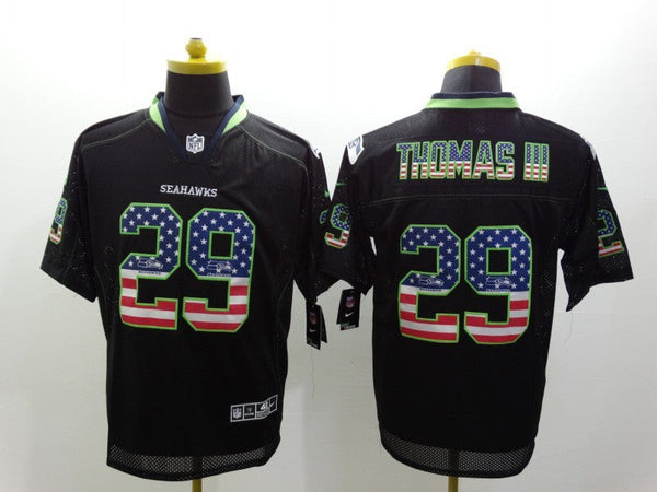 Men's Seattle Seahawks Earl Thomas III #29 Black Game Jersey