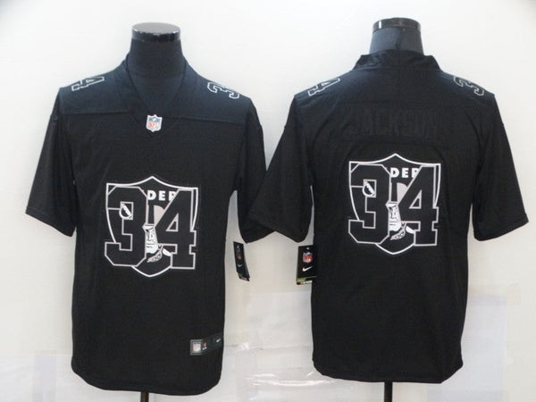 Men's Las Vegas Raiders #34 Bo Jackson Black Player Game Jersey