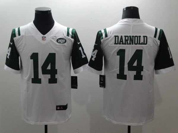 Men's New York Jets Sam Darnold #14 White Game Player Jersey