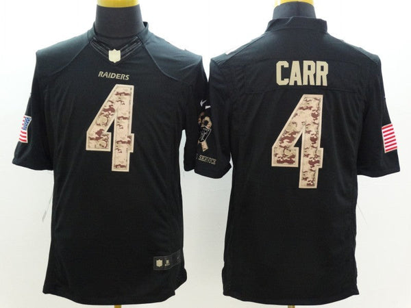 Men's Las Vegas Raiders #4 Derek Carr Black Player Jersey