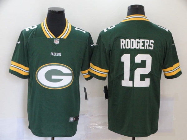 Men's Green Bay Packers Aaron Rodgers #12 Green Game Player Jersey