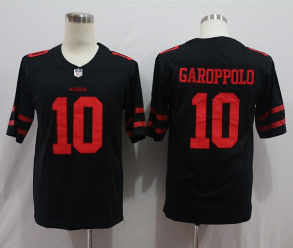 Men's San Francisco 49ers #10 Jimmy Garoppolo Jersey Black