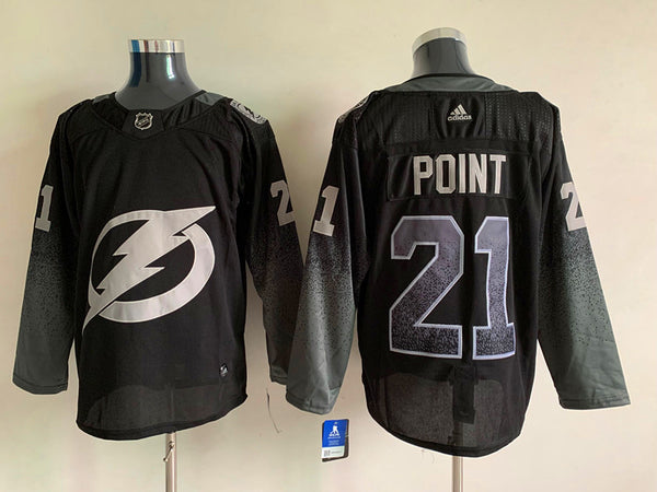 Men's Tampa Bay Lightning Brayden Point #21 Black Player Jersey