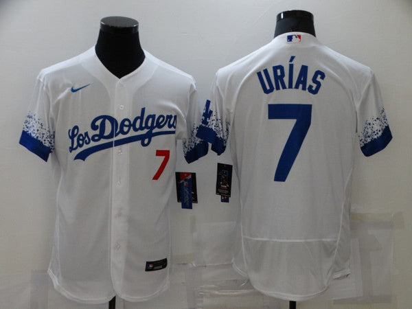 Men's Los Angeles Dodgers Julio Urias #7 White Player Jersey