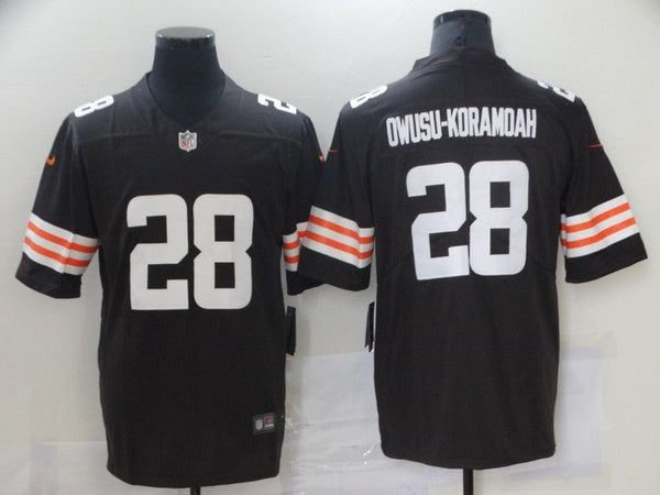 Men's Cleveland Browns Jeremiah Owusu-Koramoah #28 Brown Game Jersey