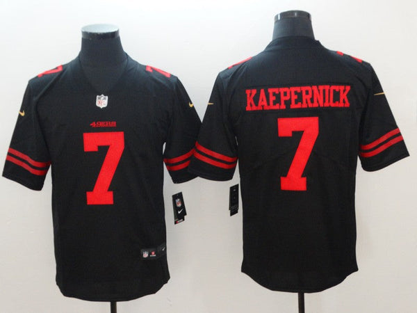 Men's San Francisco 49ers Colin Kaepernick #7 Black Player Game Jersey