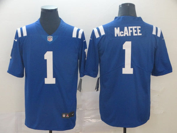 Men's Indianapolis Colts Pat McAfee #1 Blue Player Game Jersey