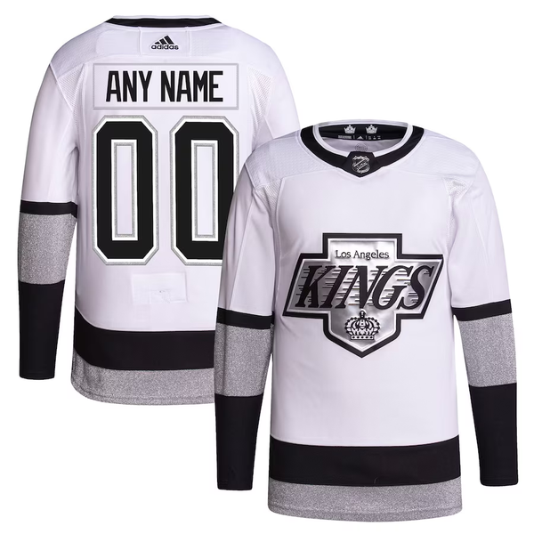 Men's Los Angeles Kings White Alternate 2021/22 Primegreen Authentic Custom Jersey