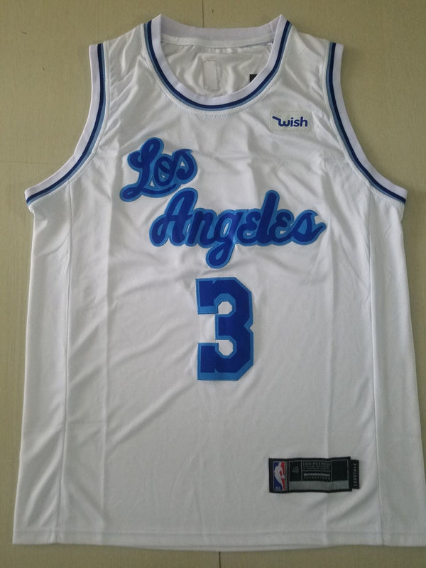 Men's Los Angeles Lakers Anthony Davis White #3 Swingman Jersey