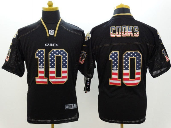 Men's New Orleans Saints Brandin Cooks #10 Black Player Game Jersey