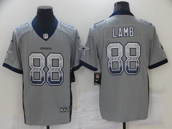 Men's Dallas Cowboys CeeDee Lamb #88 Gray Game Jersey