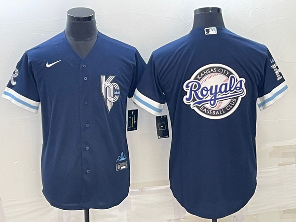 Men's Kansas City Royals Navy Replica Player Jersey