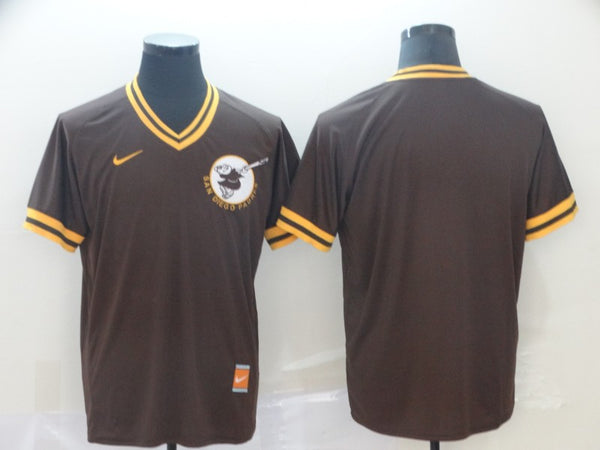 Men's San Diego Padres Brown Cooperstown Collection Blank Jersey