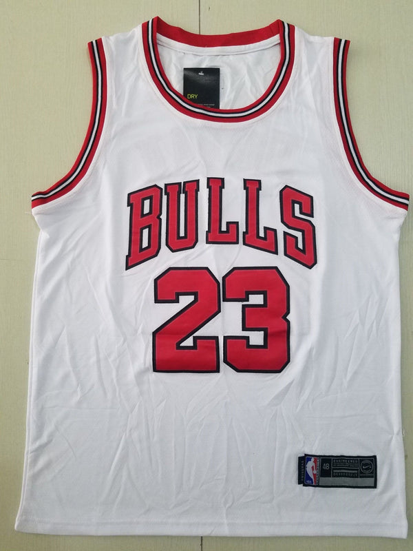 Men's Chicago Bulls Michael Jordan #23 White Fast Break Replica Player Jersey