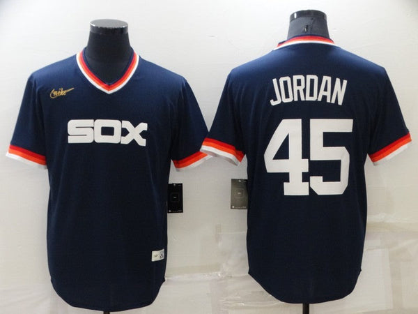 Men's Chicago White Sox Michael Jordan #45 Navy Replica Player Jersey