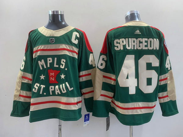 Men's Minnesota Wild Jared Spurgeon #46 Green Breakaway Player Jersey