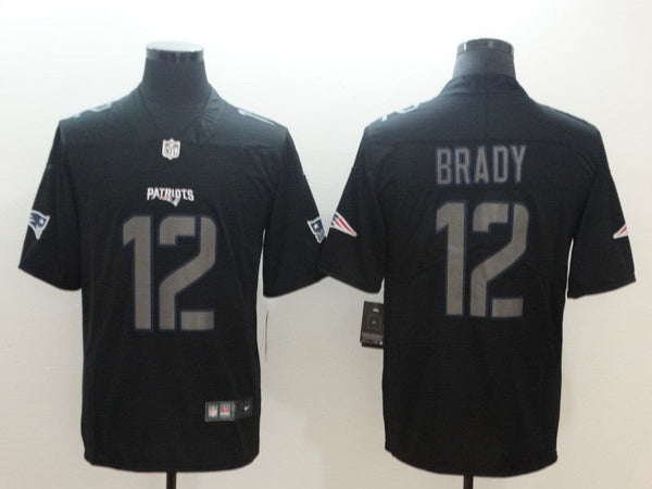 Men's New England Patriots #12 Tom Brady Black Game Jersey