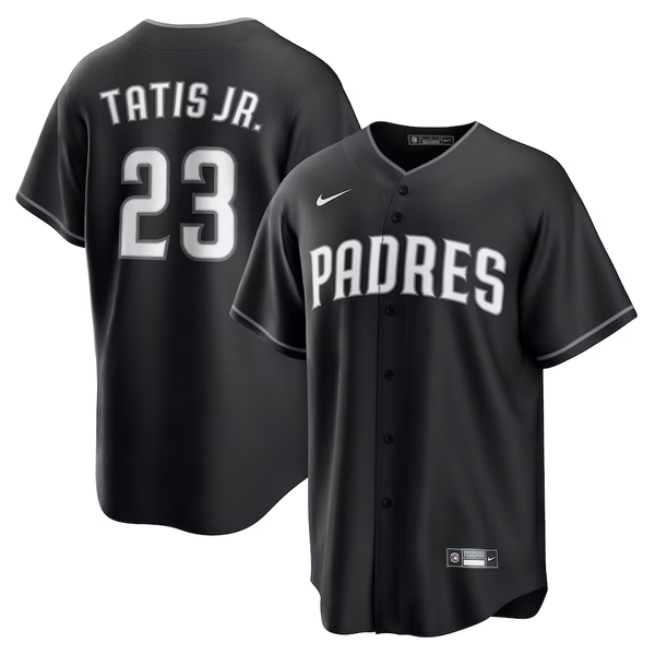 Men's San Diego Padres Fernando Tatis Jr. #23 Black Official Replica Player Jersey