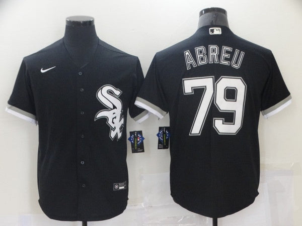 Men's Chicago White Sox Jose Abreu #79 Black Replica Baseball Jersey