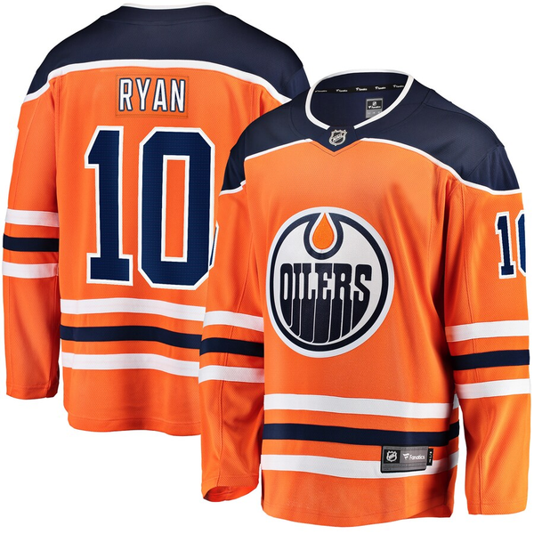 Men's Edmonton Oilers Derek Ryan #10 Orange Home Breakaway Jersey