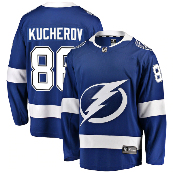 Men's Tampa Bay Lightning Nikita Kucherov #88 Blue Home Breakaway Player Jersey