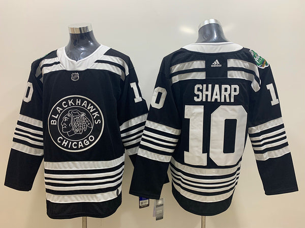 Men's Chicago Blackhawks Patrick Sharp #10 Black Breakaway Player Jersey