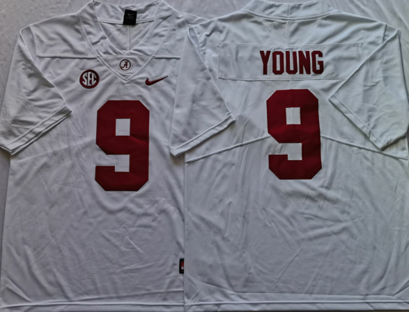 Men's Alabama Crimson Tide Bryce Young #9 White Player Game Jersey