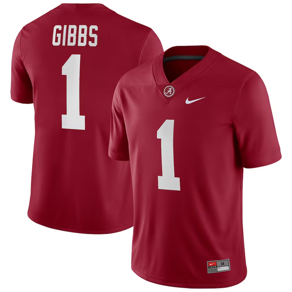 Men's Alabama Crimson Tide Jahmyr Gibbs #1 Crimson Player Game Jersey