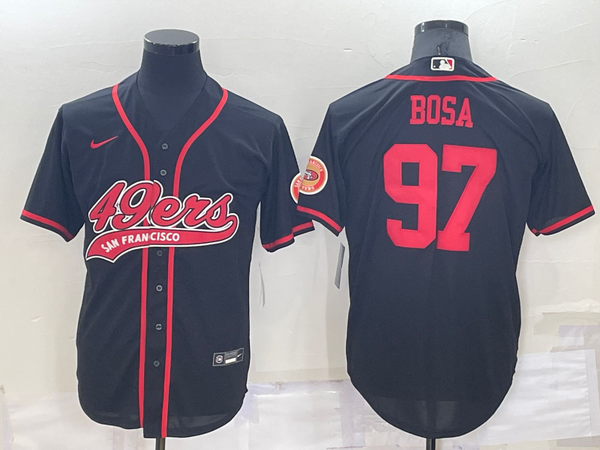 Men's San Francisco 49ers Nick Bosa #97 Black Game Jersey Joint Edition