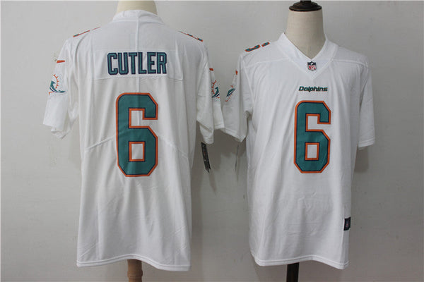 Men's Miami Dolphins Jay Cutler #6 White Game Jersey