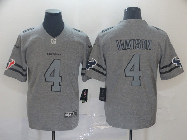 Men's Houston Texans Deshaun Watson #4 Gray Game Jersey