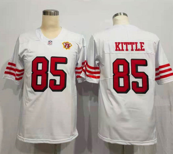 Men's San Francisco 49ers George Kittle 75th Anniversary Game Player Jersey