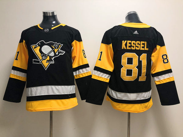 Men's Pittsburgh Penguins Phil Kessel #81 Black Player Game Jersey