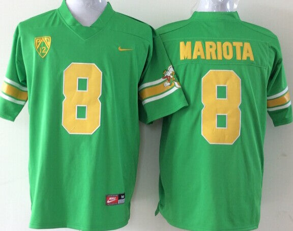 Men's Oregon Ducks Marcus Mariota #8 Green Game Jersey