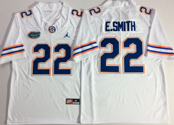 Men's Florida Gators Emmitt Smith #22 White Player Game Jersey