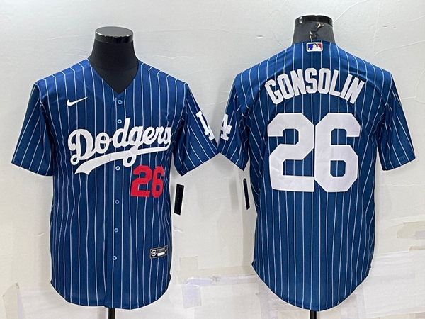 Men's Los Angeles Dodgers Tony Gonsolin #26 Blue Replica Baseball Jersey