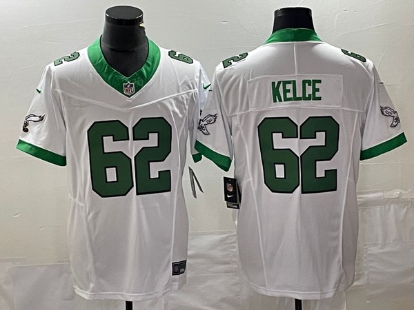 Men's Philadelphia Eagles Jason Kelce #62 White Game Jersey