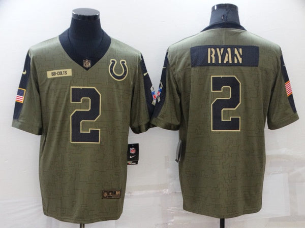 Men's Indianapolis Colts Matt Ryan #2 Brown Game Jersey