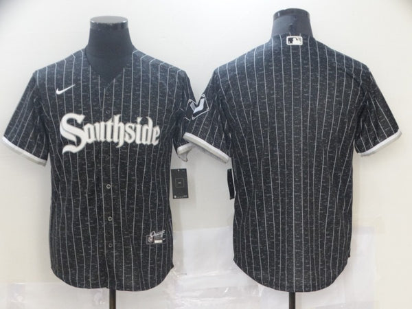 Men's Chicago White Sox Black City Connect Replica Blank Jersey