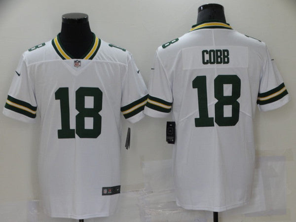 Men's Green Bay Packers Randall Cobb #18 White Game Player Jersey