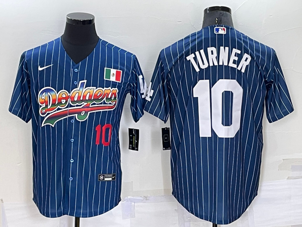 Men's Los Angeles Dodgers Justin Turner #10 Blue Game Player Jersey